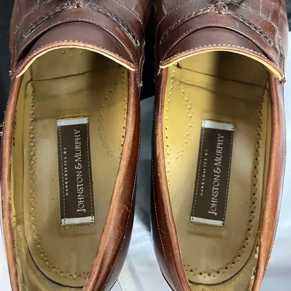 Johnston & Murphy‎ Loafers 11.5 Tasseled Brown Leather Vibram